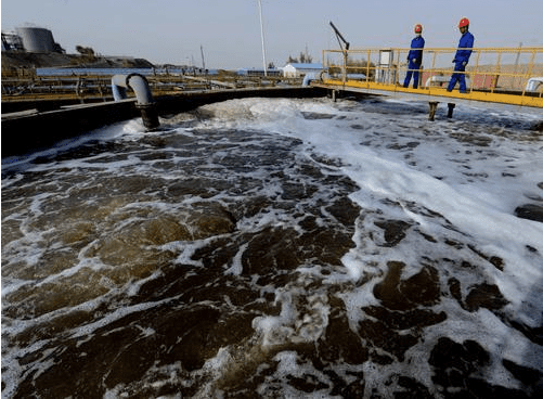 (圖:動物屠宰廢水泡沫現場)